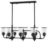 Livex Lighting 40028 Lawrenceville 8 Light 21"W Linear Chandelier - Black