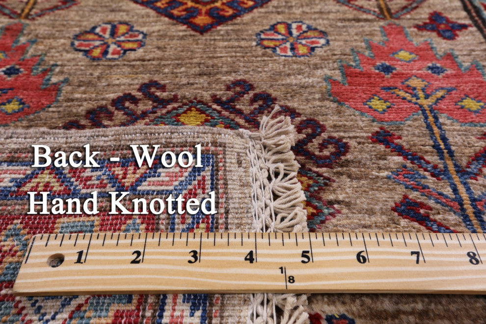 2' 6" X 10' 1" Super Kazak Hand Knotted Wool Runner Rug Q7495