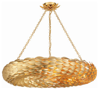 Broche 8-Light Ceiling Mount, Antique Gold