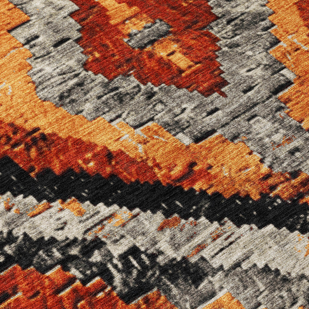 Machine Washable Indoor/Outdoor Chantille ACN1890 Clay 9' x 12' Rug