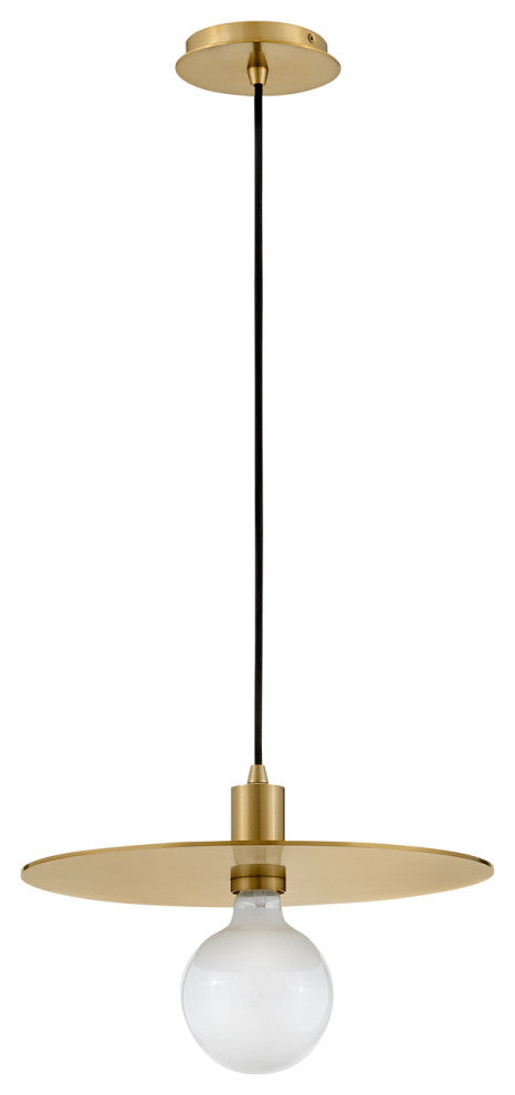 Lark Lulu 15" Large Convertible Pendant Light, Lacquered Brass