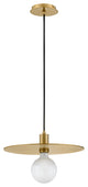 Lark Lulu 15" Large Convertible Pendant Light, Lacquered Brass