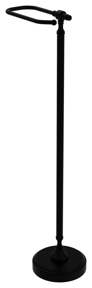 Retro Dot Free Standing Toilet Tissue Holder, Matte Black