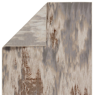 Ulysses Abstract Taupe/ Gray Runner Rug 2'2"X8'