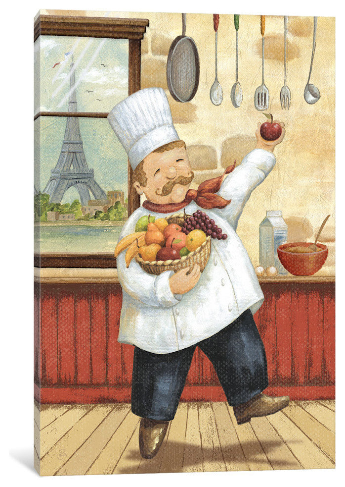 "Happy Chef I" by Daphne Brissonnet, Canvas Print, 26"x18"
