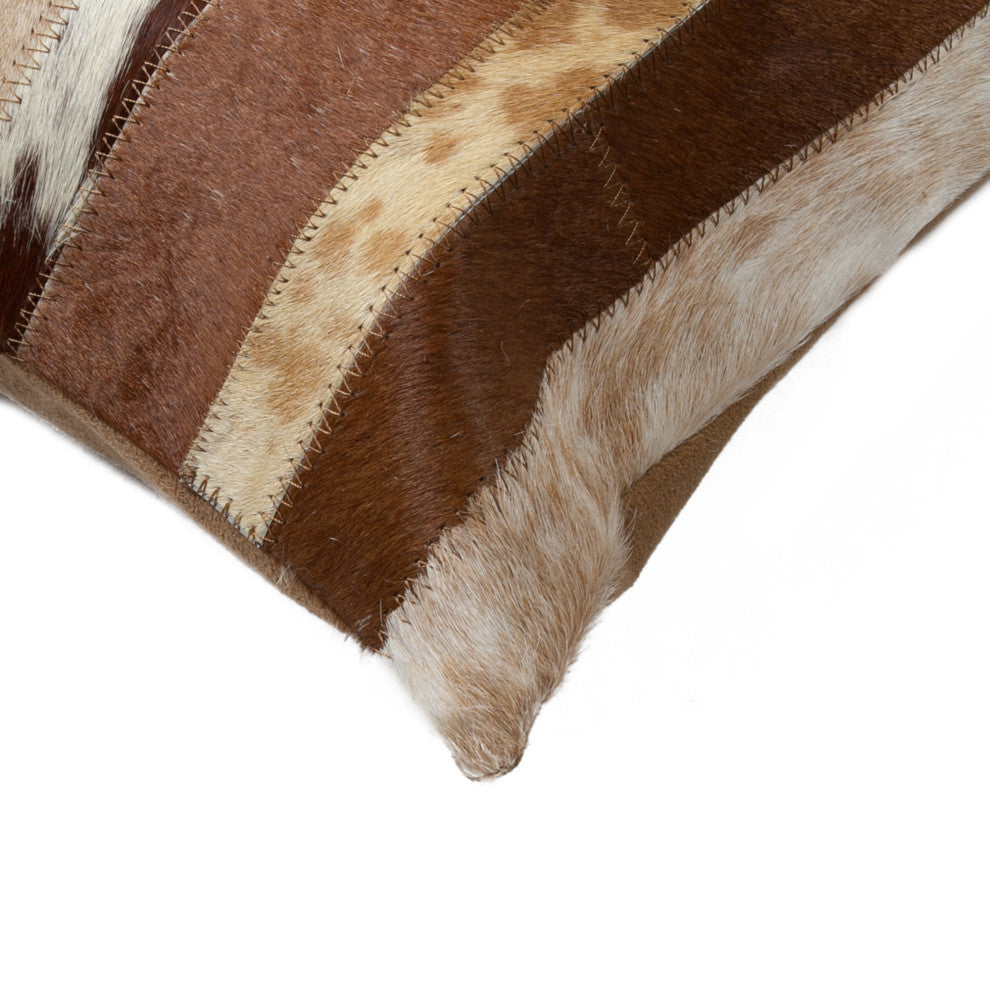 Natural Home Decor Torino Madrid Cowhide Pillow, 2-Piece