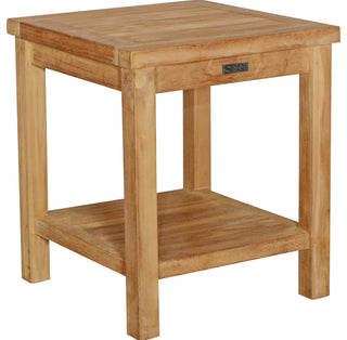 Teak Wood Bermuda Bathroom Shower Stool, Small