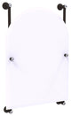Carolina Crystal Arched Top Frameless Rail Mounted Mirror, Oil Rubbed Bronze