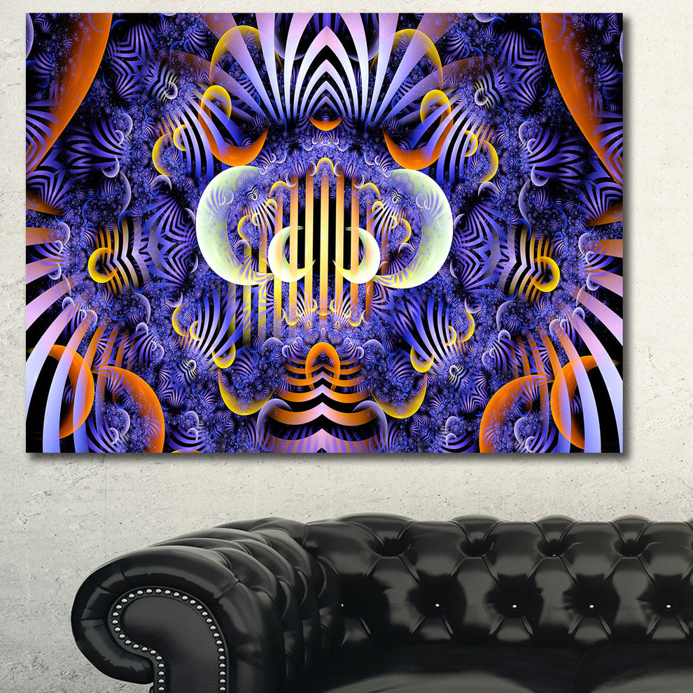 Magical Fairy Pattern Illustration, Large Floral Canvas Art Print, 60x40