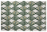 Cowry Check II Rug Rug, Green, 2'x3'