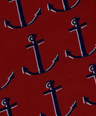 Polyester Decorative Napkin, Anchor, Blue, Set of 4