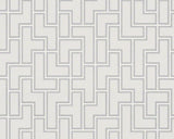 Metropolis, Urban Graphic Stripes Floral Textured Plain White Wallpaper Roll