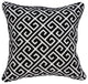 Cameo Transitional Black and White Pillow Cover With Poly Insert