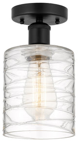 Innovations 616-1F-BK-G1113 1 Light Semi-Flush Mount, Matte Black