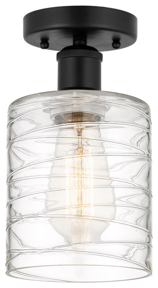 Innovations 616-1F-BK-G1113 1 Light Semi-Flush Mount, Matte Black