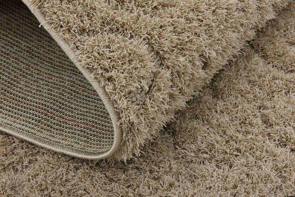 Unique Loom Beige Floral Shag2'x6'7 Runner Rug
