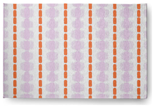 Watercolor Stripe Spring Chenille Rug, Purple-Orange, 4'x6'