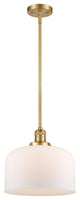 Bell Mini Pendant, Satin Gold, Matte White