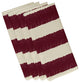 Twisted Stripe Stripe Print Napkin, Cranberry And Burgundy, Set of 4