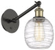 Innovations 317-1W-BAB-G1013-LED 1-Light Sconce, Black Antique Brass