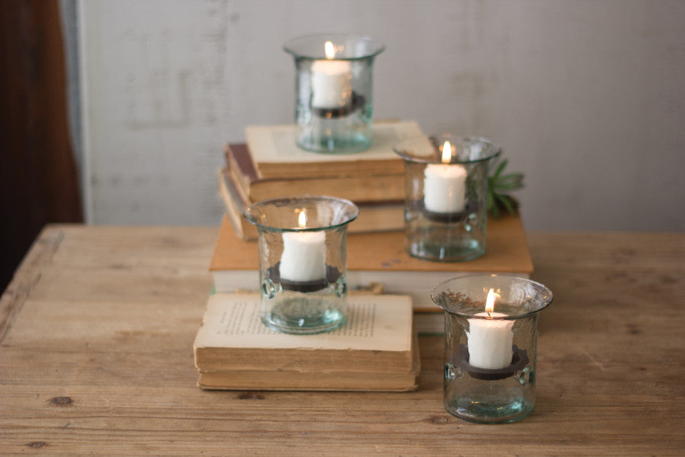 Recycled Glass Mini Votive Cylinder