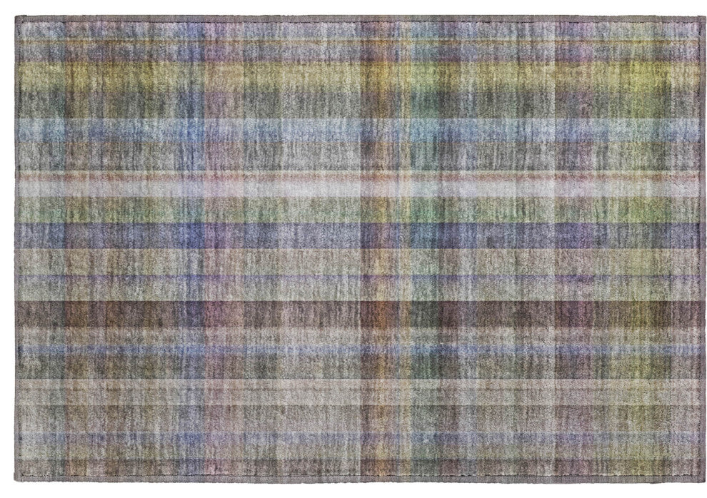 Premium Machine Washable Mayfield AMF534 Pewter 1'8" x 2'6" Rug