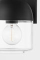 Zephyr 1 Light Exterior Small Wall Scone, Textured Black