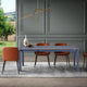 Matte Gray Ceramic Top and Metal Legs Extension Table