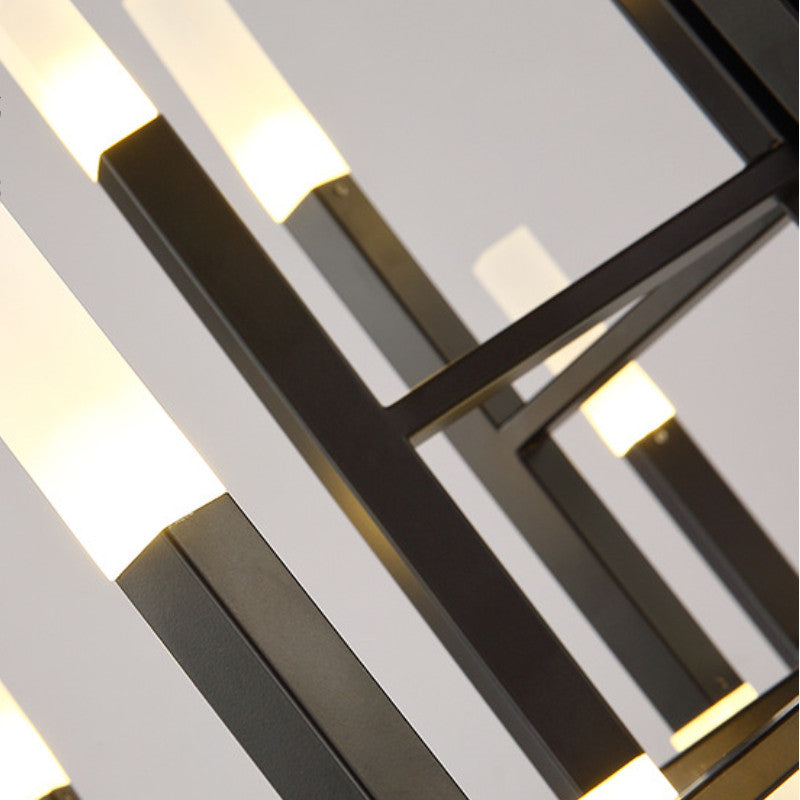 Zelbio | Gold/Black Postmodern LED Chandelier for Living Room, Black, 36 Lights - Dia102.1xh70.1cm / Dia40.2xh27.6"