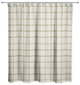Cream and Green Check 71x74 Shower Curtain