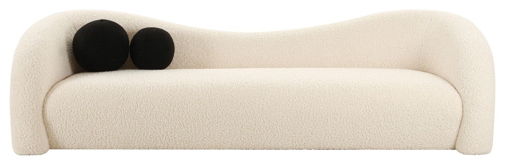 Leonie Beige Faux Shearling Sofa