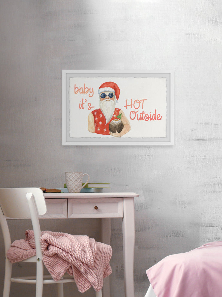 "Baby It's Hot Outside" Framed Painting Print, 30x20