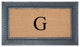 Rubber And Coir, Black/Beige  24"x39" Heavy Duty Outdoor Monogrammed Doormat, G