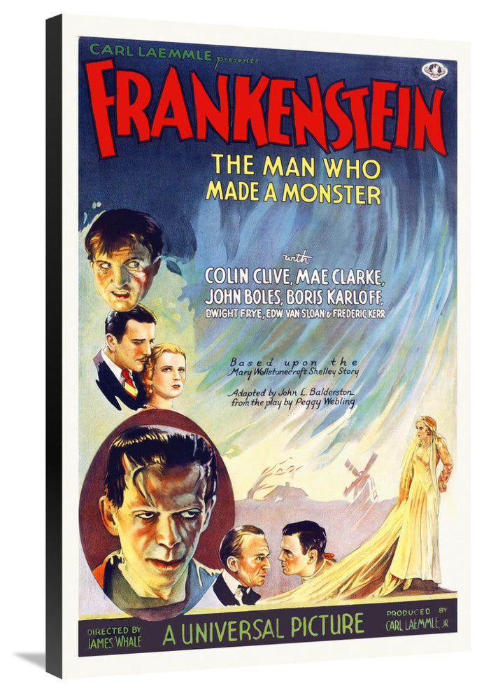 "Frankenstein" Stretched Canvas Giclee by Hollywood Photo Archive, 24x36"