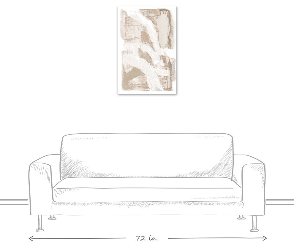 Cream Painterly Abstract 20x30 Canvas Wall Art