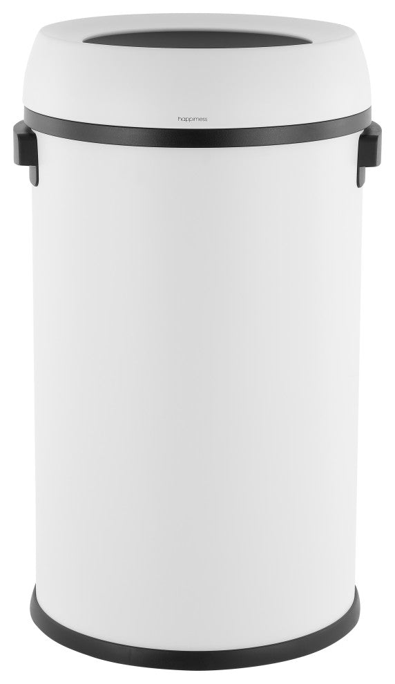 Chuck Kitchen/Office 17.2-Gallon Open-Top Trash Can, White