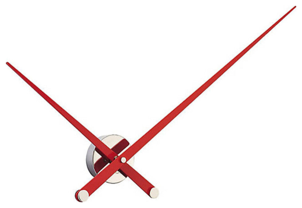 Nomon AXIOMA I Clock, Chrome/Steel, Red