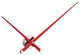 Nomon AXIOMA I Clock, Chrome/Steel, Red