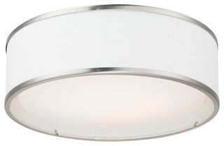 Maxim 10231WL Prime 16" LED Flush Mount Drum Ceiling Fixture - Satin Nickel