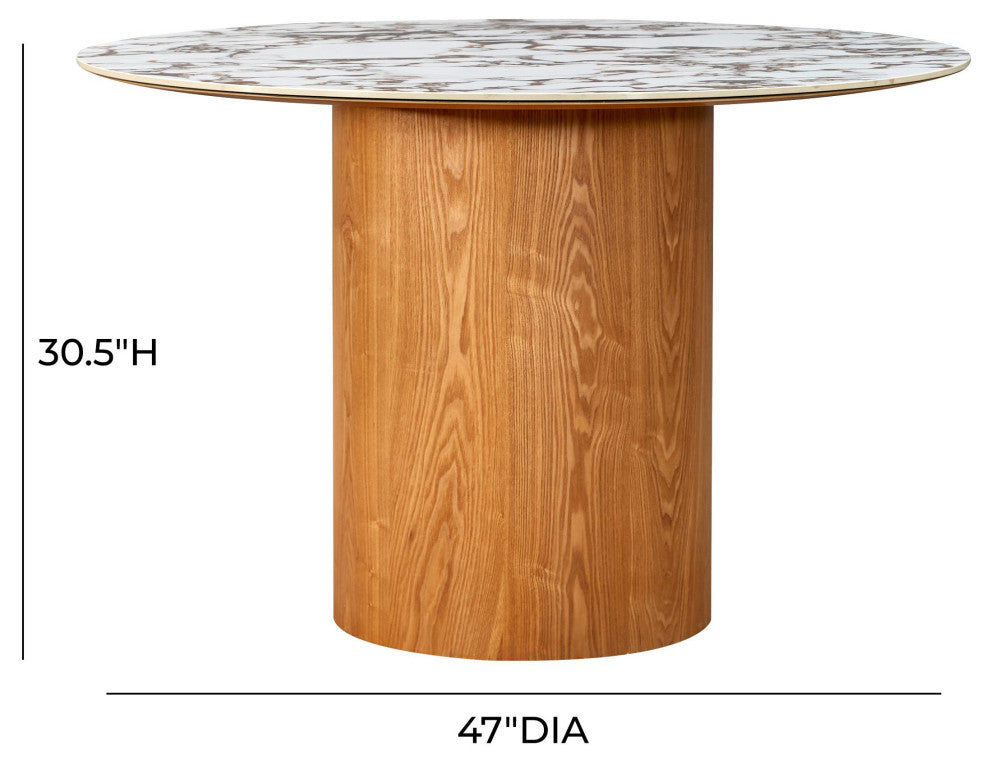 Tamara Marble Ceramic Round Dinette Table