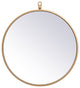 Elegant Decor MR4718BR Metal Frame Round Mirror, Decorative Hook, 18"