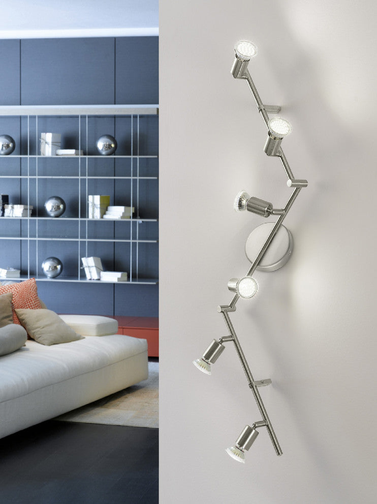 6x50W Track Light, Matte Nickel Finish