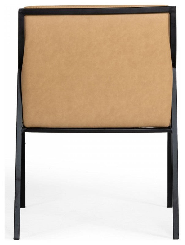 Tan Suede Dining Chair