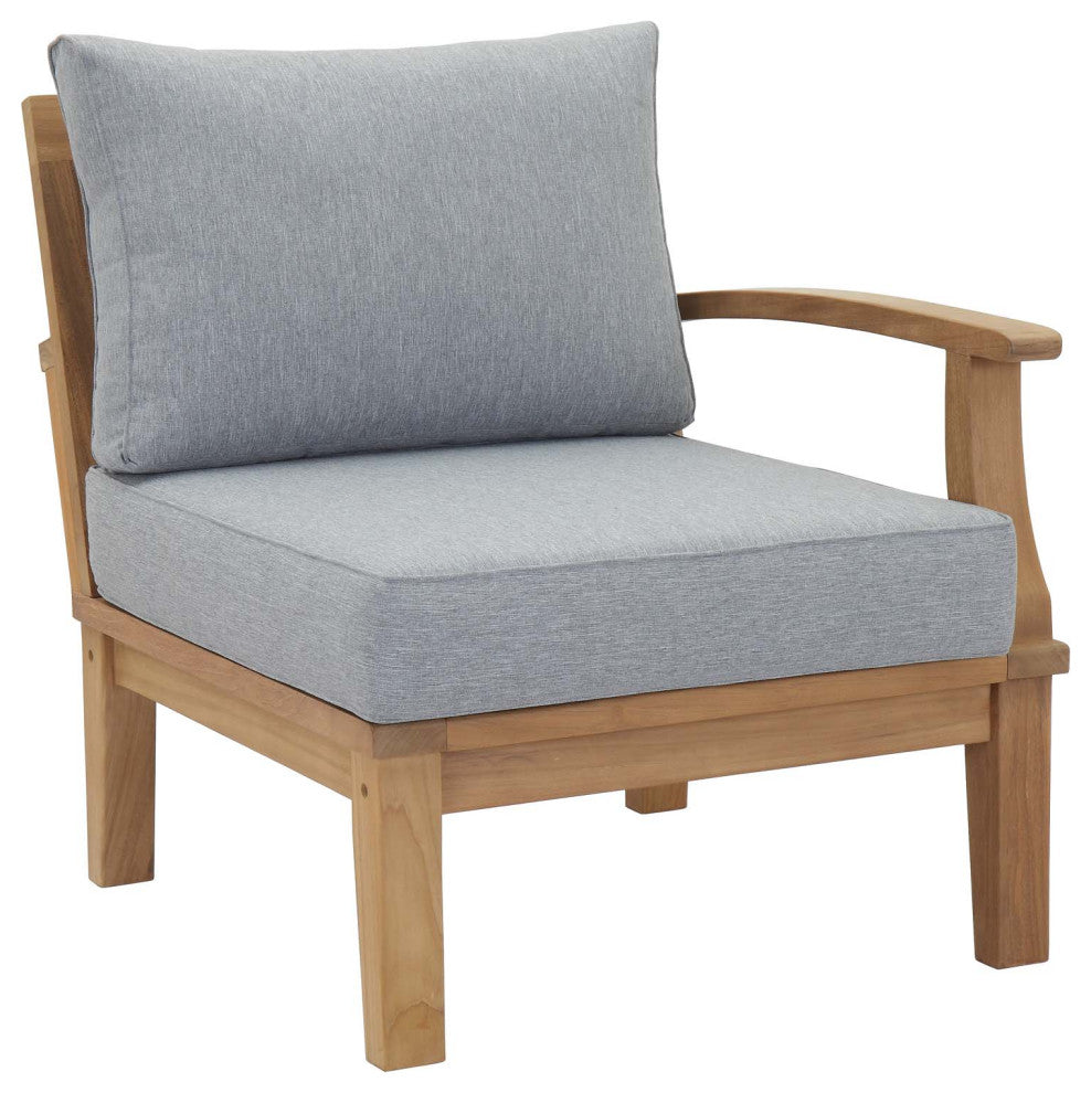 Marina Outdoor Patio Teak Right-Facing Sofa by Modway