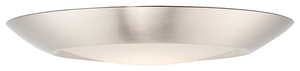Maxim Diverse 7.5\" 1-Light LED Flush Mount 57613WTSN, Satin Nickel