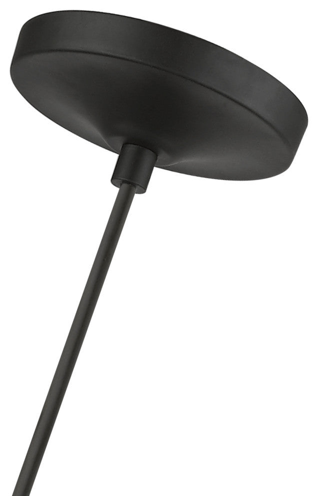 Avery 1 Light Black With Brushed Nickel Accent Single Pendant