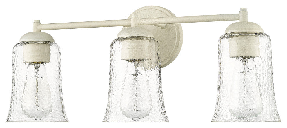 3 Light 21.75 in. Cottage White Vanity Light