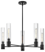 Lark Shea 28" Medium Single Tier Chandelier, Black