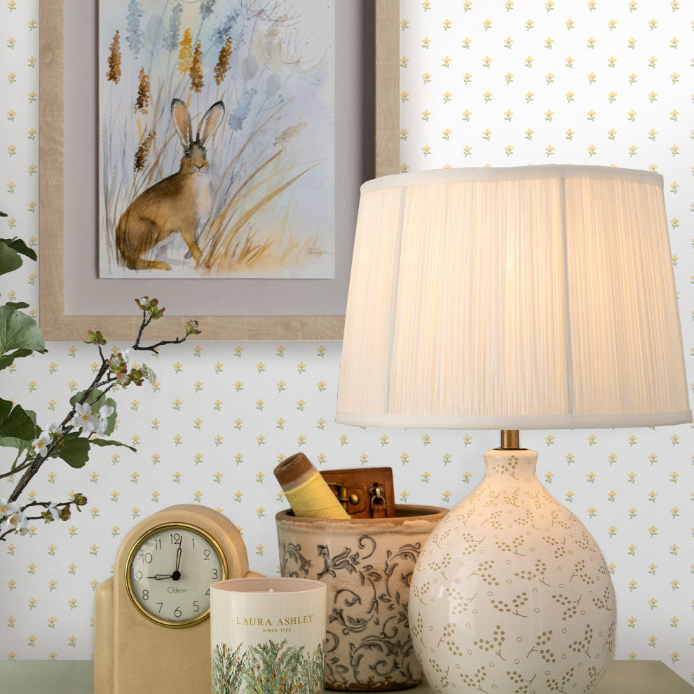 Laura Ashley Wood Violet Ochre Yellow Removable Wallpaper
