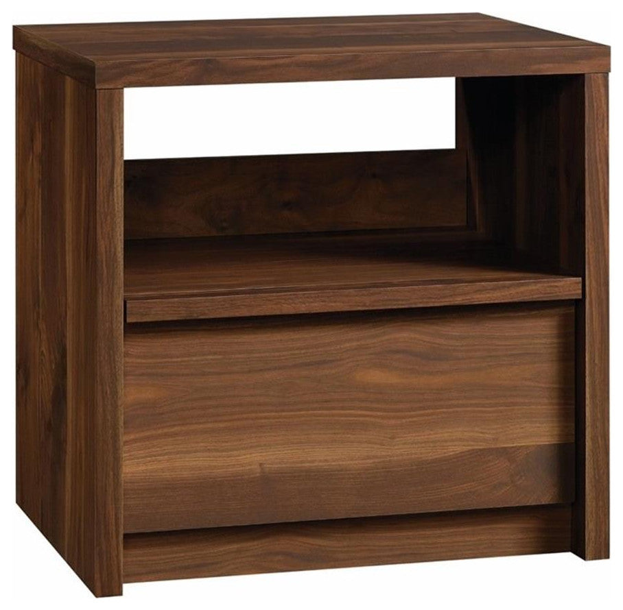 Sauder Harvey Park Engineered Wood Nightstand in Grand Walnut